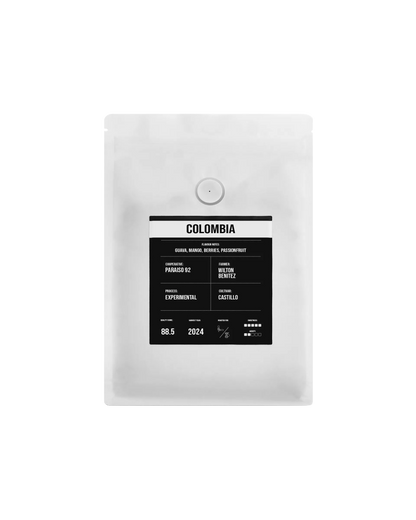 Bag of specialty filter coffee from Colombia Wilton Benitez roasted by Tamp Coffee, London, UK